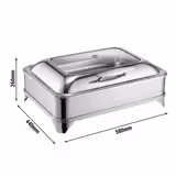 Induction Chafer - GN 1/1 - with Glass Lid (soft-close)