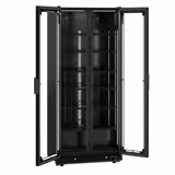 Commercial Beverage Display Fridge - 900mm - 573 Litres - with 2 hinged glass doors - LED lighting - digital controller with temperature display - Black - Temperature range 0 to 7 °C