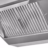Wandafzuigkap RVS - 900mm diep - 1000mm - met motor - compleet - met standen snelheidsregelaar, 2 labyrintfilters en verlichting - 1300m³/u