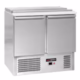 Saladette réfrigérée ECO - 903mm - 240L - 2 portes - avec découpe pour 2x GN 1/1 & 3x GN 1/6 & Couvercle inox