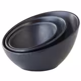 (6 pcs) Dipping Pot - ZEN - Melamine - 80ml - round - Ø100mm - Black