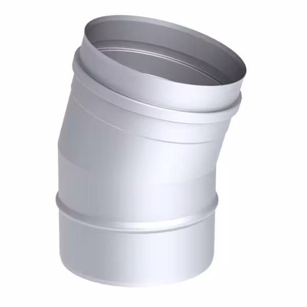 Winkelrohr - 15° starr - in Edelstahl - Ø 350 mm