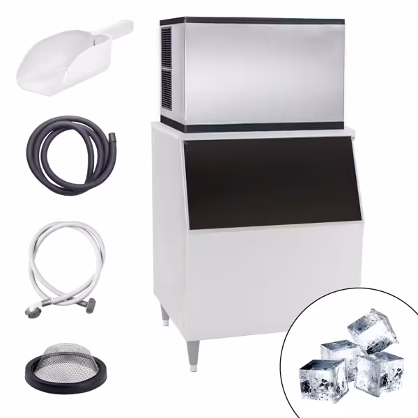 Máquina de Gelo em Cubos com Depósito - Cubo - 403kg/24h