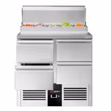 Saladette Kompakt PREMIUM - 900x700 mm - 4 lådor - för 5x GN 1/6