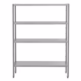 Scaffale in acciaio inox ECO - 1400x1800mm - Profondità: 500mm - con 4 ripiani (REGOLABILI) - Portata: 70kg per ripiano