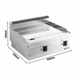 Commercial Electric Griddle - with Hard Chrome Plate - 8.0kW - Smooth Plate - Cooking area: 795x535mm