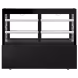 Kühl- & Verkaufsvitrine - MADRID Self-Service - 1500mm - Doppelverglasung - mit 2 Ablagen - Schwarz Matt