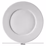 (24 ks) Pera Weiß - Talíř mělký - porcelán - Ø 300 mm - bílá