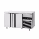Commercial Counter Fridge PREMIUM - 1400x700mm - with 2 doors - incl. cutting board white