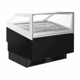 Eistheke ADAM - 1200mm - Umluft - für 12x 5 Liter oder 8x 7 Liter Eisbehälter - Schwarz