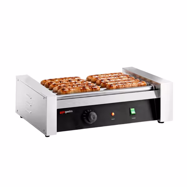 Commercial Hot Dog Roller Grill - 5 Rollers - Single Heating Zone