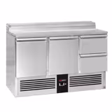 Saladette refrigerata professionale PREMIUM - 1368x700mm - 2 porte e 2 cassetti - per 8x GN 1/6 vaschette