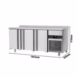 Commercial Counter Fridge PREMIUM - 1865x600mm - with 3 doors - capacity 385 litres - soft-closing system - digital thermostat