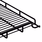 Wire shelf - Plastic-coated - 498x548x49mm - Black - for Panoramic display cabinet PVNR400