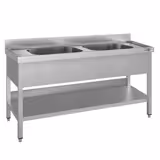ECO mosogatóegység - 1600x600mm - alaplappal és 2 medencével középen