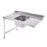 Lave-vaisselle à convoyeur - Commande électronique (affichage numérique) - 47kW - panier 500x500mm - avec tunnel de séchage - avec pompes doseuses intégrées pour détergent et produit de rinçage - Table d’entrée à gauche