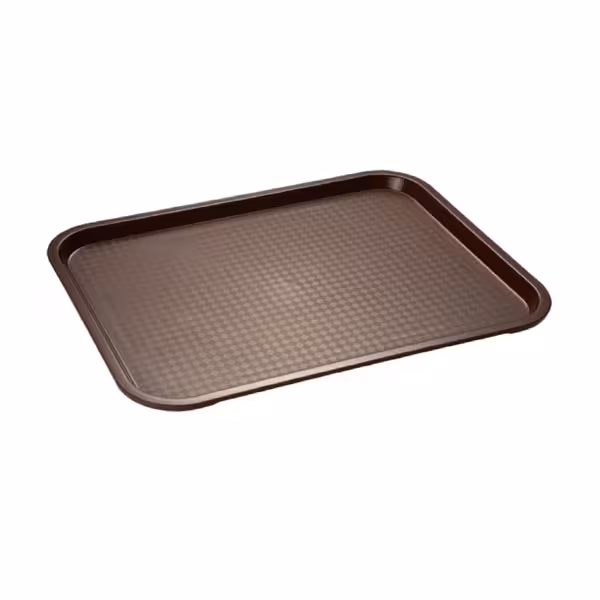 (6 قطع) صينية تقديم - FAST FOOD - بولي بروبيلين - 350x270mm - الارتفاع: 20mm - بني - غير قابل للكسر