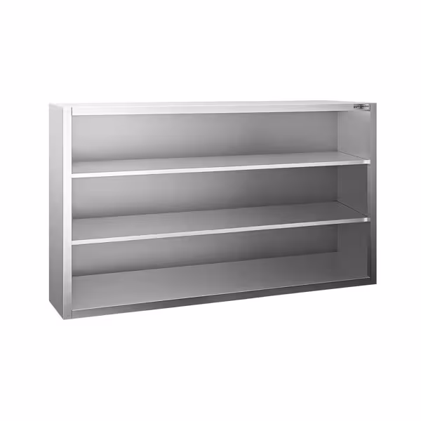 Stainless steel wall-mounted cabinet PREMIUM - 1400x400mm - without sliding door - 1000mm high