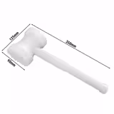 Manual Meat Mallet - round - plastic - white