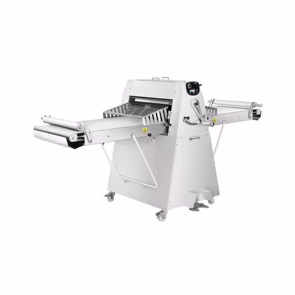 Bakkerij deeguitrolmachine met transportband - vloermodel - 750W - 2800mm transportband