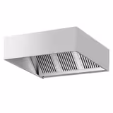 Commercial Wall-Mounted Extractor Hood - 1600mm - with Baffle Filters & Lighting