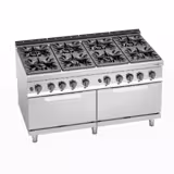 Fourneau à gaz – 69 kW – 8 brûleurs – avec 2 fours à gaz – 2 × 7,6 kW
