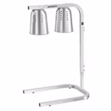 Ponte riscaldante - con 2 lampade riscaldanti a infrarossi - 453x360mm - 500W - altezza regolabile - Argento