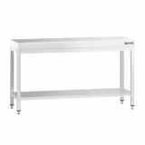 Edelstahl Arbeitstisch PREMIUM - 1500x600mm - mit Grundboden