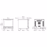 Piec konwekcyjny COMPACT – z funkcją parowania – ręczny – w zestawie 4 blachy 429 x 345 mm  