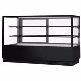 Koel- & Gebaksvitrine - 782 liter - 2000mm - dubbel glas - met 2 glazen plateaus - spiegelglas - zwart - NL