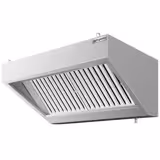 Cappa a parete Professionale Snack - 1000mm - Prof.700mm - con filtri a labirinto antigrasso e illuminazione
