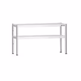 Aufsatzbord Edelstahl - 2 Etagen - 1400x370mm - höhenverstellbar