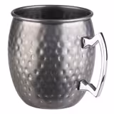 (6 Stück) Becher - MOSCOW MULE - 500ml - Silber - mit Chrom-Henkel