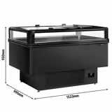 Commercial freezer island - 1613 x 1078 mm - 260 litres - sliding glass lid