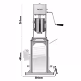 Churrosmachine - 3L - Handmatig - incl. onderstel & 5 churrosvormen