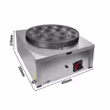 Commercial Gas Mini Pancake Maker – 14‑Cup Plate - 6.0 kW - LPG & Natural Gas - Stainless Steel