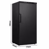 Voorraad Vrieskast RVS ECO - 600l - met 1-deurs dichte deur & 5 roosters - binnenzijde kunststof - zwart