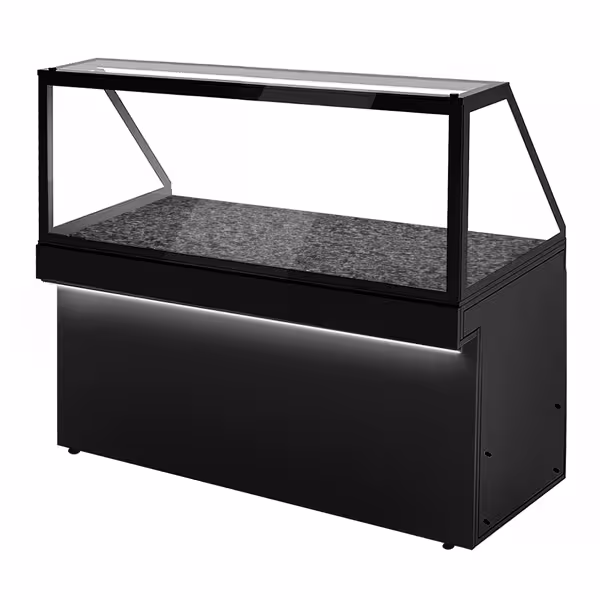 Hot Servery Counter TORONTO - 1800mm - black front - Hot Top