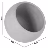 Servierset - MOON - 6-teiliges Set - 3 Melamin-Schalen à 50ml & 3 Holzlöffel - Grau