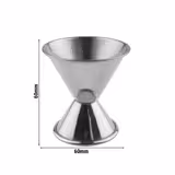 (6 uds) Jigger doble - acero inoxidable - 2cl y 4cl - marcado exterior