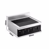 Cuisinière à induction - 14 kW - 4 plaques de cuisson