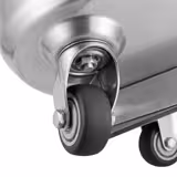 Sack holder - Mobile - 80L - Ø390mm, 840(H)mm - with foot pedal & slow-closing lid, liner retainer, castors - Stainless steel
