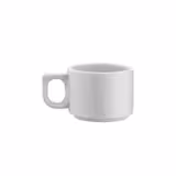 (12 pz) Serie Pera Bianco - Tazzina da moka / espresso - 80ml - Bianco