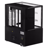 Vleesvitrine MADRID - voor vlees - 435 liter - 1000mm - schuifdeuren - met 2 schappen - zwart mat