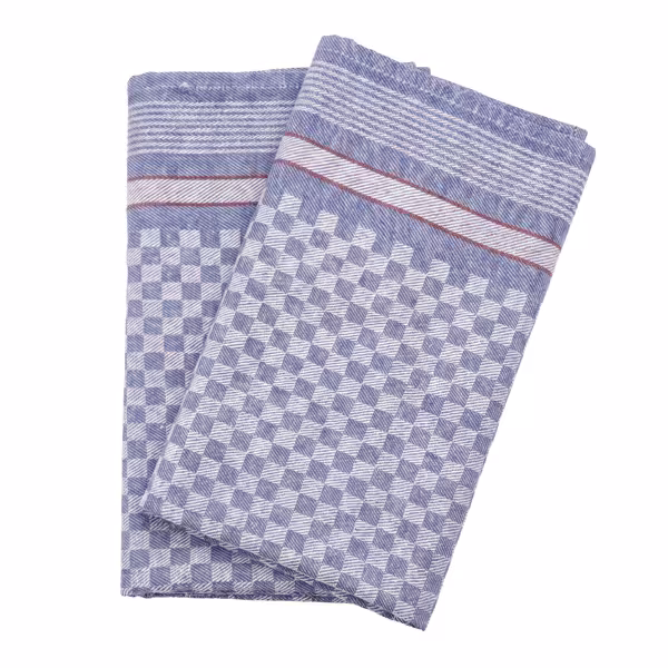 (10 pz) Strofinaccio da cucina - Cotone - 50x100cm - Blu a quadretti