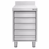 Commercial Dough Ball Storage Cabinet – 5 Drawers – 500 × 700 mm – with Upstand