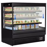 Expositor mural refrigerado - 1500mm - 493L - com 3 prateleiras - Preto