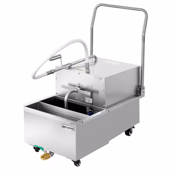 Deep-frying oil filter with drain tap- 48 litres