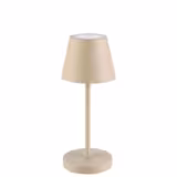 (4 ks) Stolní LED lampa - MERLE MICRO - nabíjecí - IP54 - stmívatelná ve 3 krocích - Ø 80 mm - písková