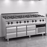 Mesa refrigerada baja - +2 a +8°C - 2000mm - 6 cajones - 6x GN 1/1